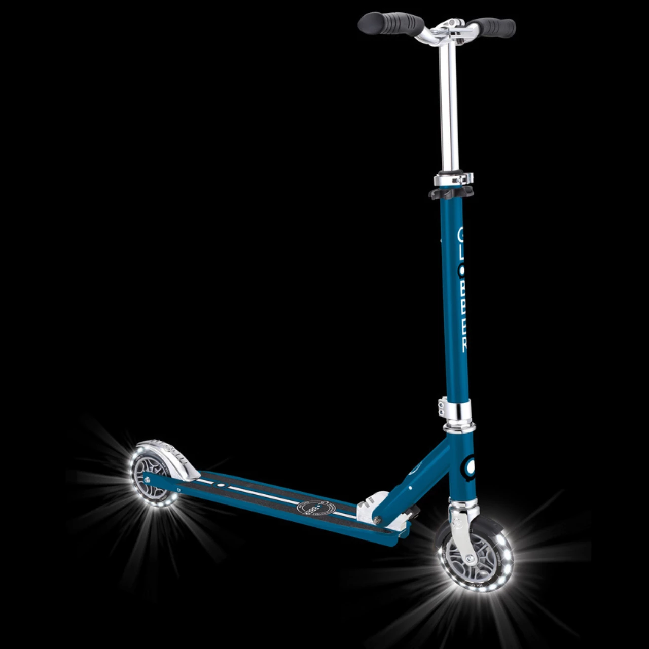 Trotinet, SMJ Globber Flow Elements Lights, petrol modra