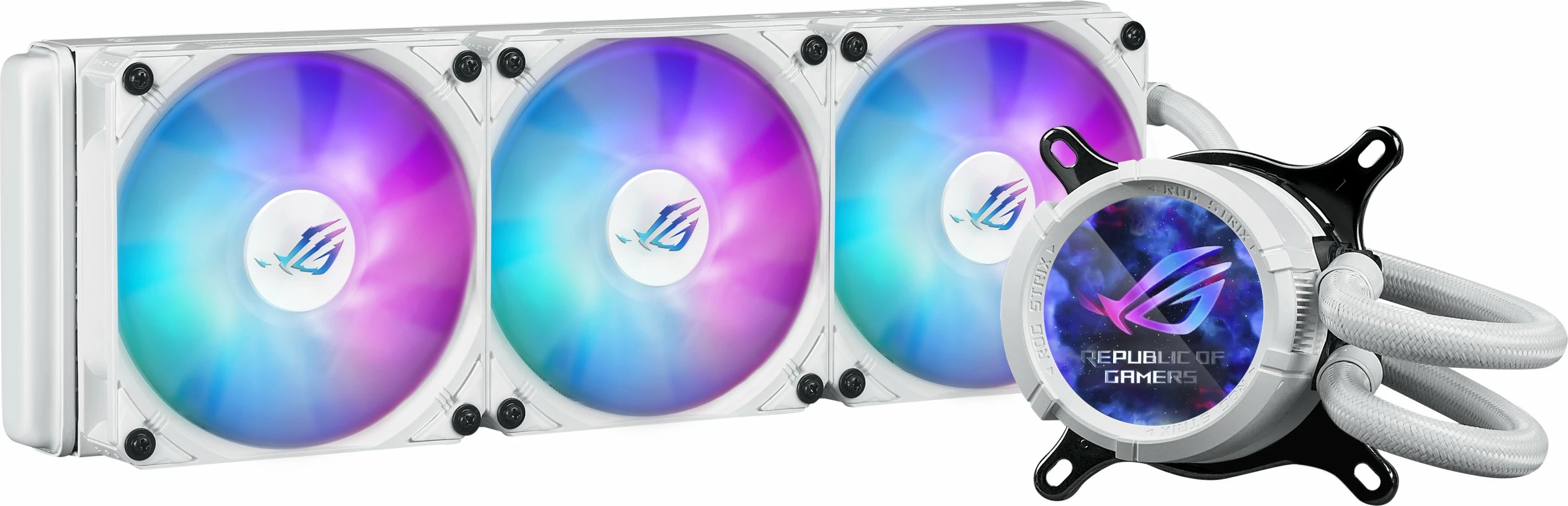 Vse-v-enem vodno hlajenje ASUS ROG Strix LC III 360 ARGB, 3x120 mm, bela