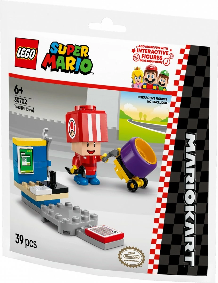 Komplet za sestavljanje LEGO Super Mario 30702 Toad (Pit Crew), 39 kosov