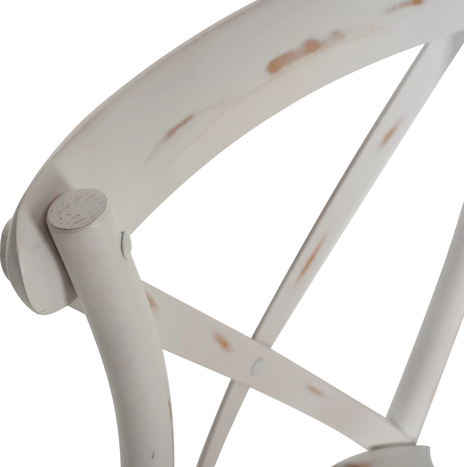 Stol Owen zložljiv lesen iz bukovega lesa v barvi bele pranja s križanim hrbtom FH8575.04 45x55,5x90 cm