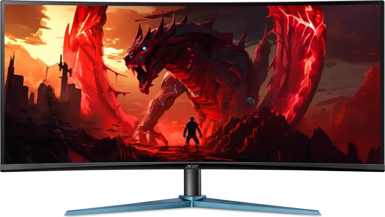Ukivljen monitor 34 inč, 3440 x 1440, LED, FreeSync Premium Pro, črn — Acer ED340CUJ0BMIIPX