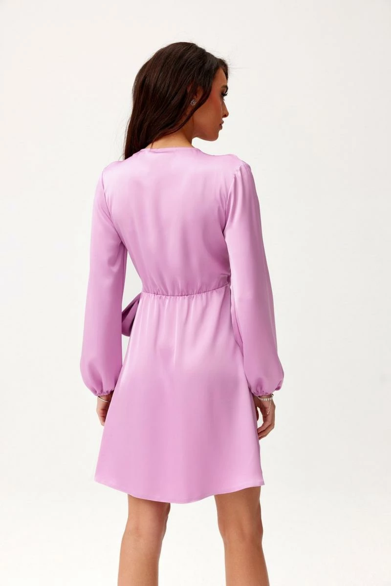 Obleka iz satena Roco Fashion 196274, vijolična