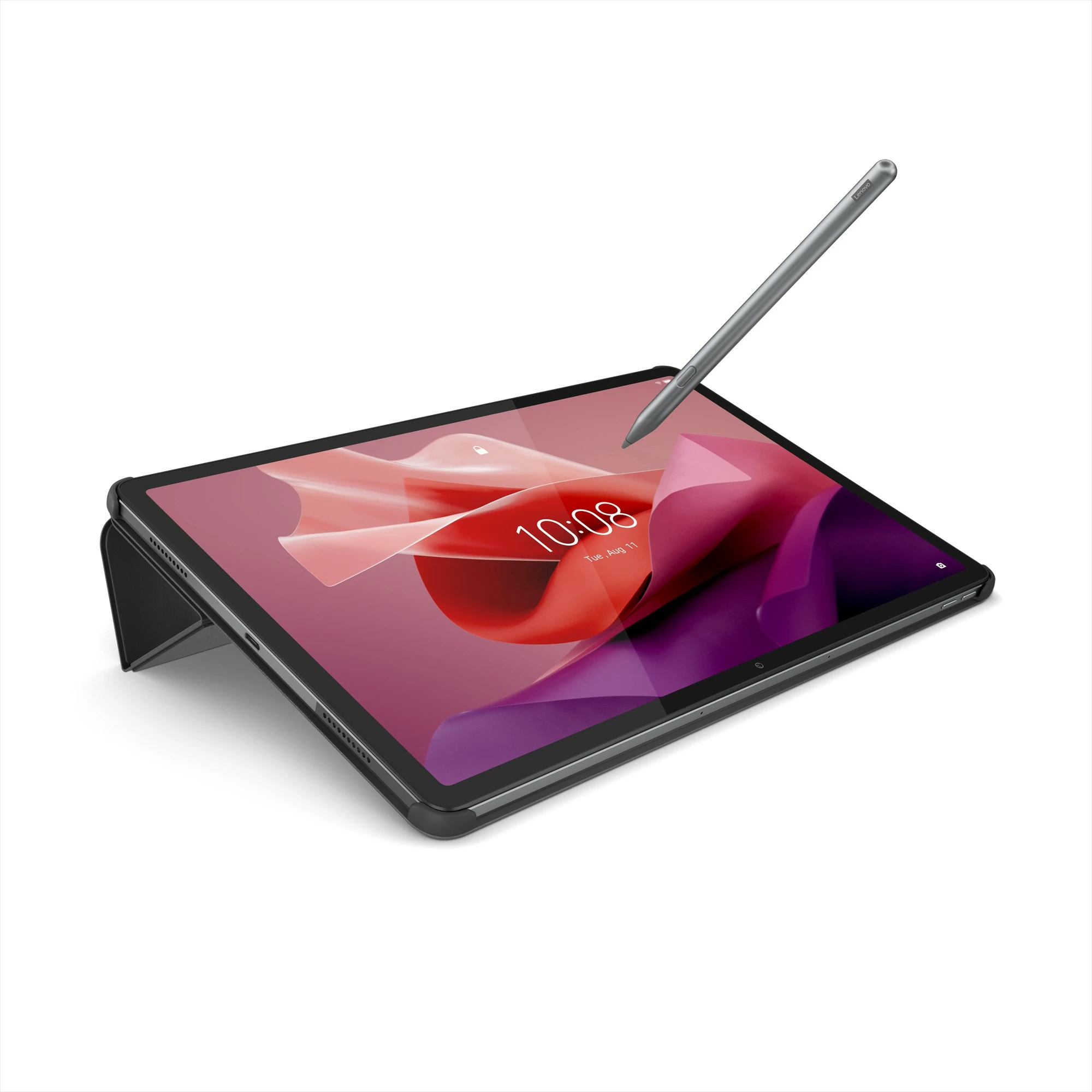 Folio ovitek za Lenovo Tab P12, poliuretan, siv