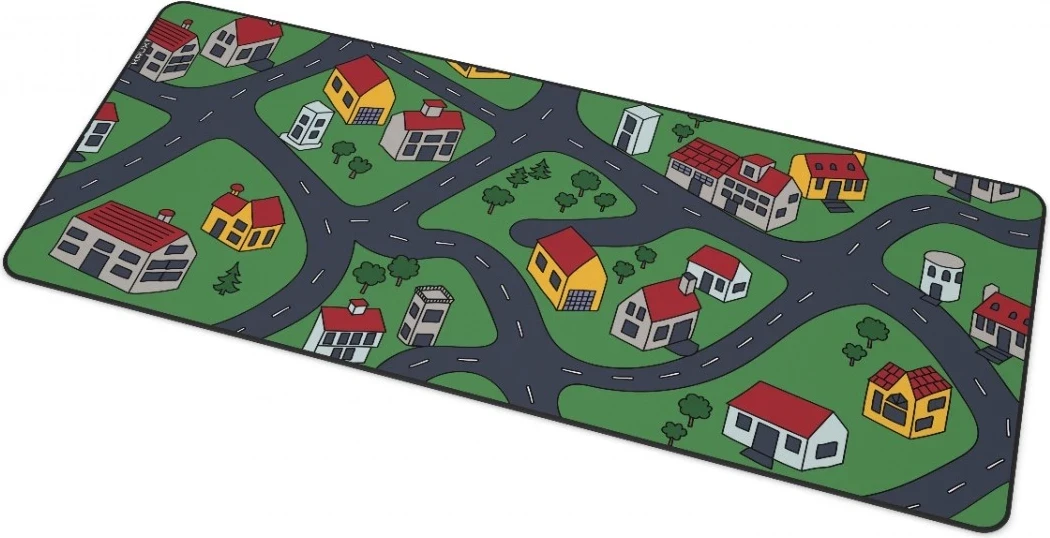 Velik XXL podložek za miško Krux Space City, večbarven z RGBW