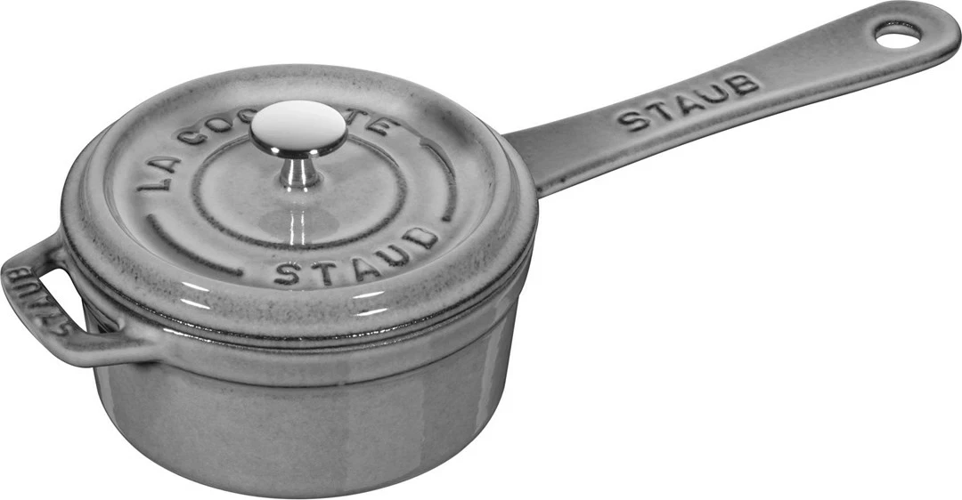 Majhna litoželezna posoda STAUB Mini Casserole 250 ml, grafitna