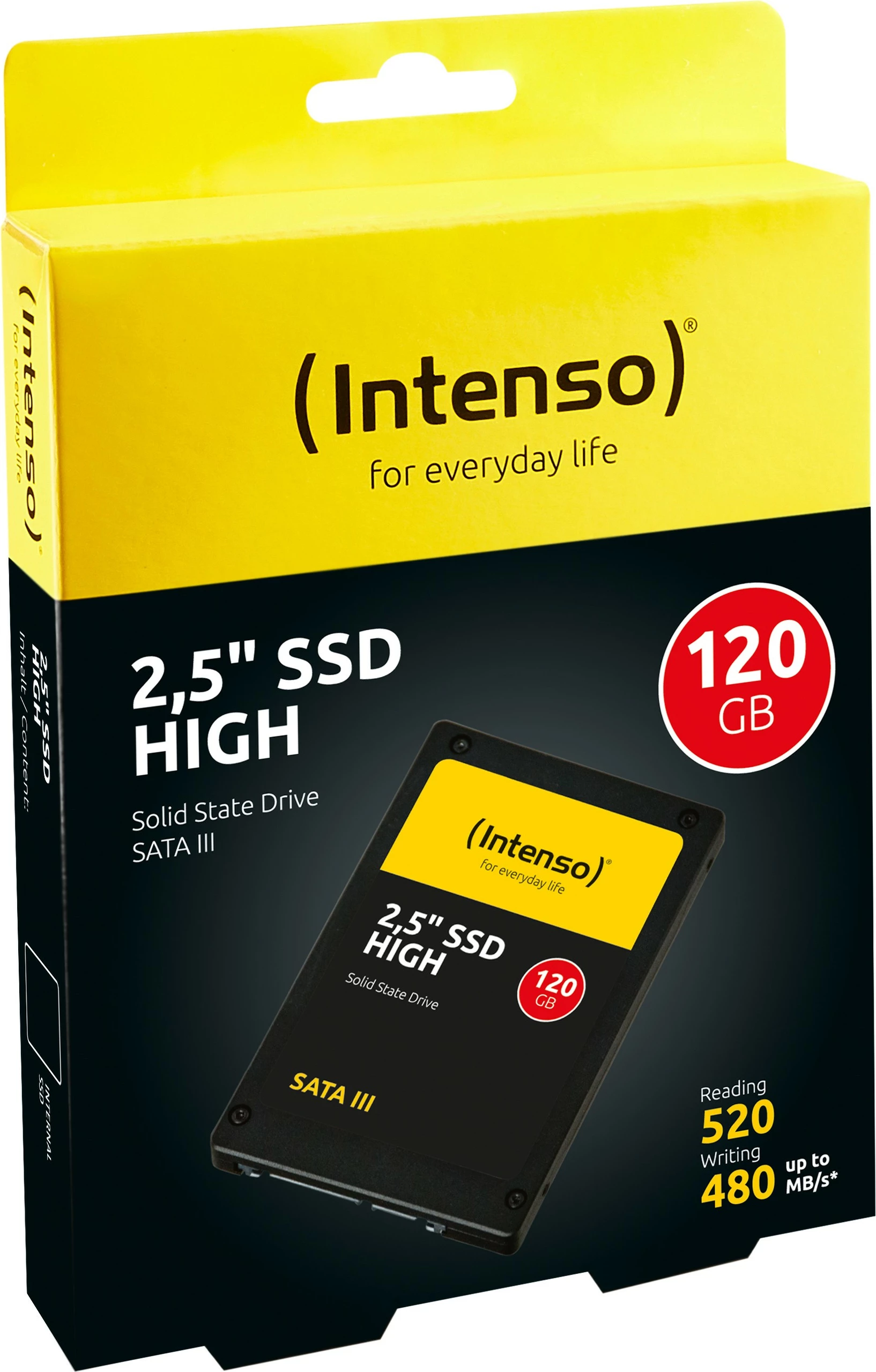 SSD Intenso High 120 GB 2,5" 520 MB/s 6 Gbit/s črn SSD Intenso High 120 GB 2,5" 520 MB/s 6 Gbit/s črn