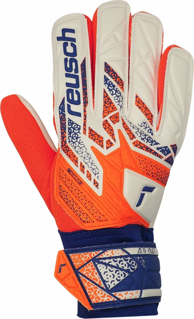 Rokavice za vratarja Reusch Attrakt Starter Solid, moške, bele-oranžne