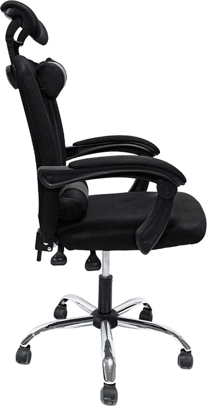 Pisarniški stol CRONER FH1196.01 črna mreža-črna kovinska osnova-najlonski okvir 58x50x120H cm