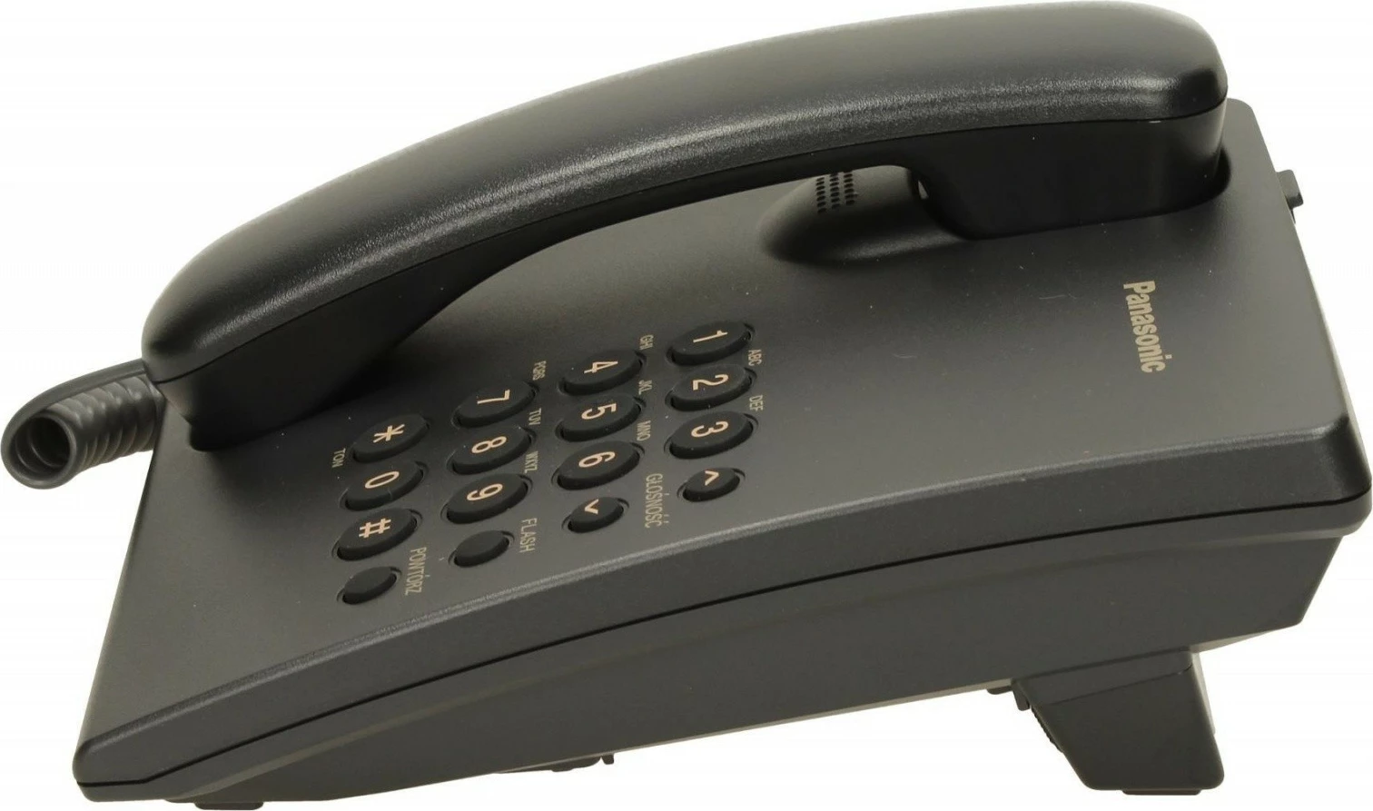 Fiksni telefon Panasonic KX-TS500, z žico, črn