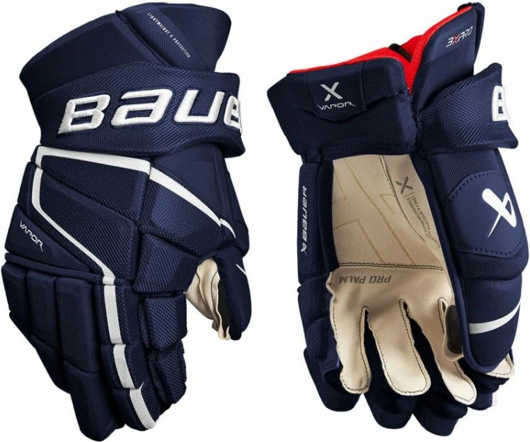 Hokejske rokavice za moške Bauer, črno/sive