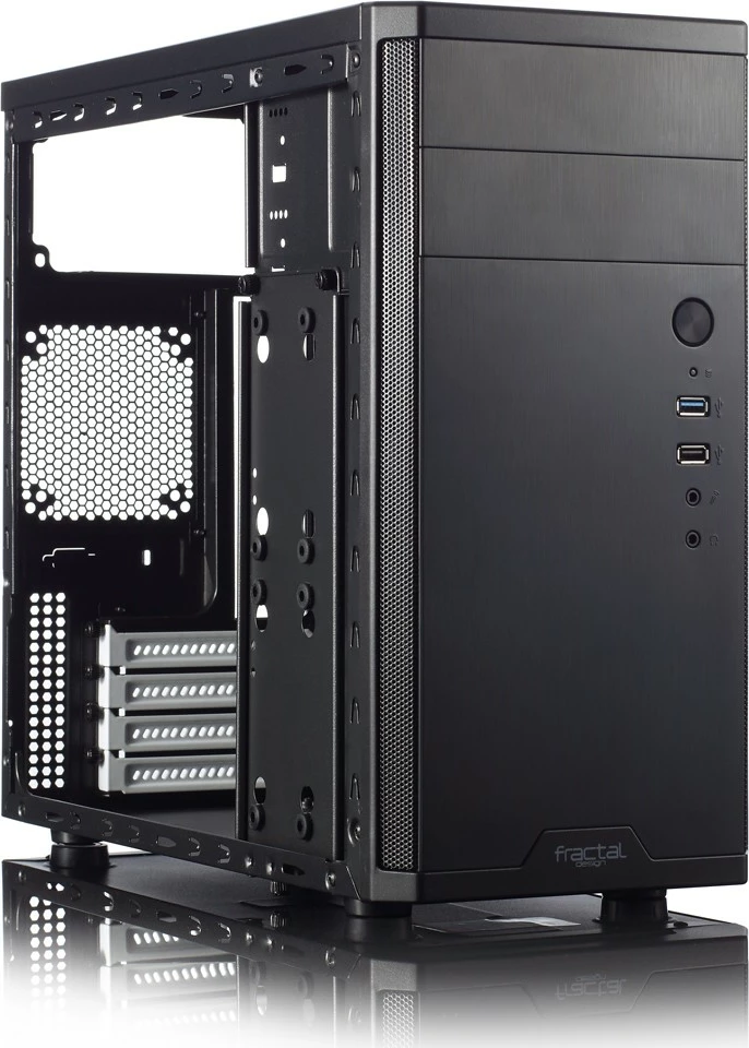 Računalniško ohišje Fractal Design Core 1100, Mini stolp, Micro ATX/Mini ITX, črn