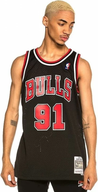 Športna majica Chicago Bulls Mitchell & Ness, moška, črna