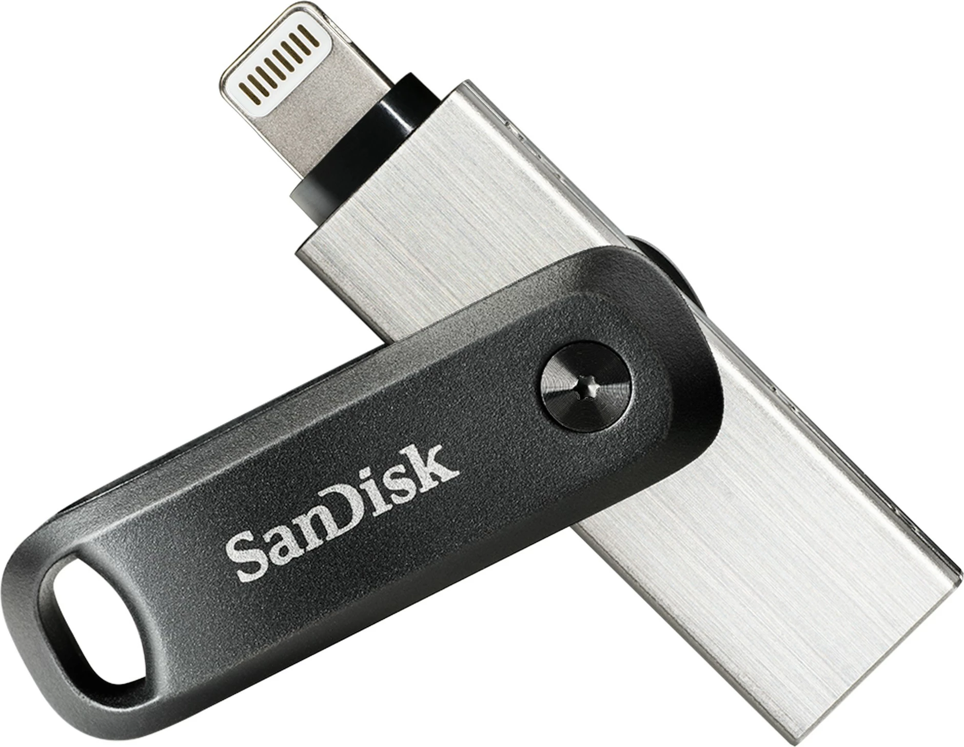 USB ključek Sandisk iXpand SDIX60N-128G-GN6NE, 128GB, USB 3.2 Gen 1, vrteč, sivo/srebrn USB ključek Sandisk iXpand SDIX60N-128G-GN6NE, 128GB, USB 3.2 Gen 1, vrteč, sivo/srebrn