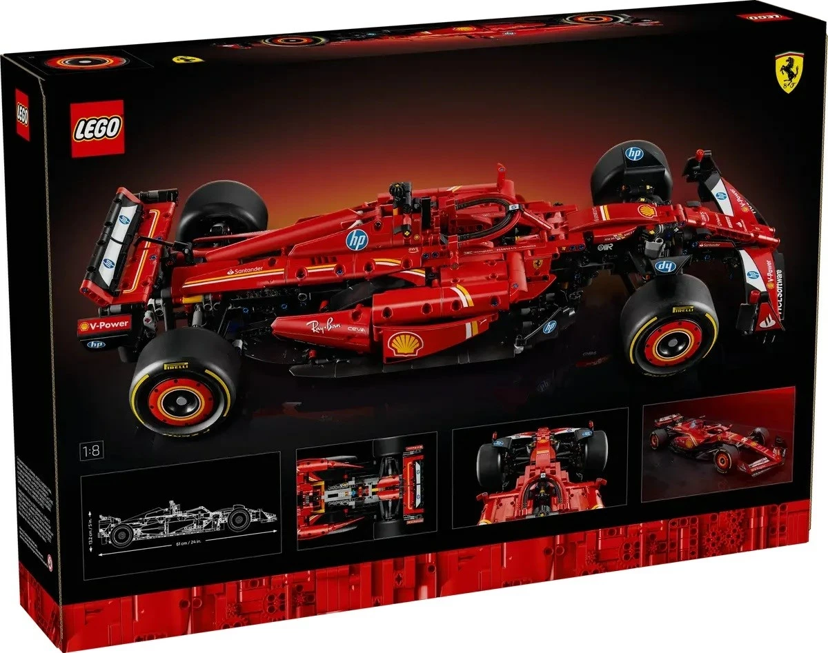 Podroben model Ferrari SF-24 LEGO Technic, 42207, rdeč