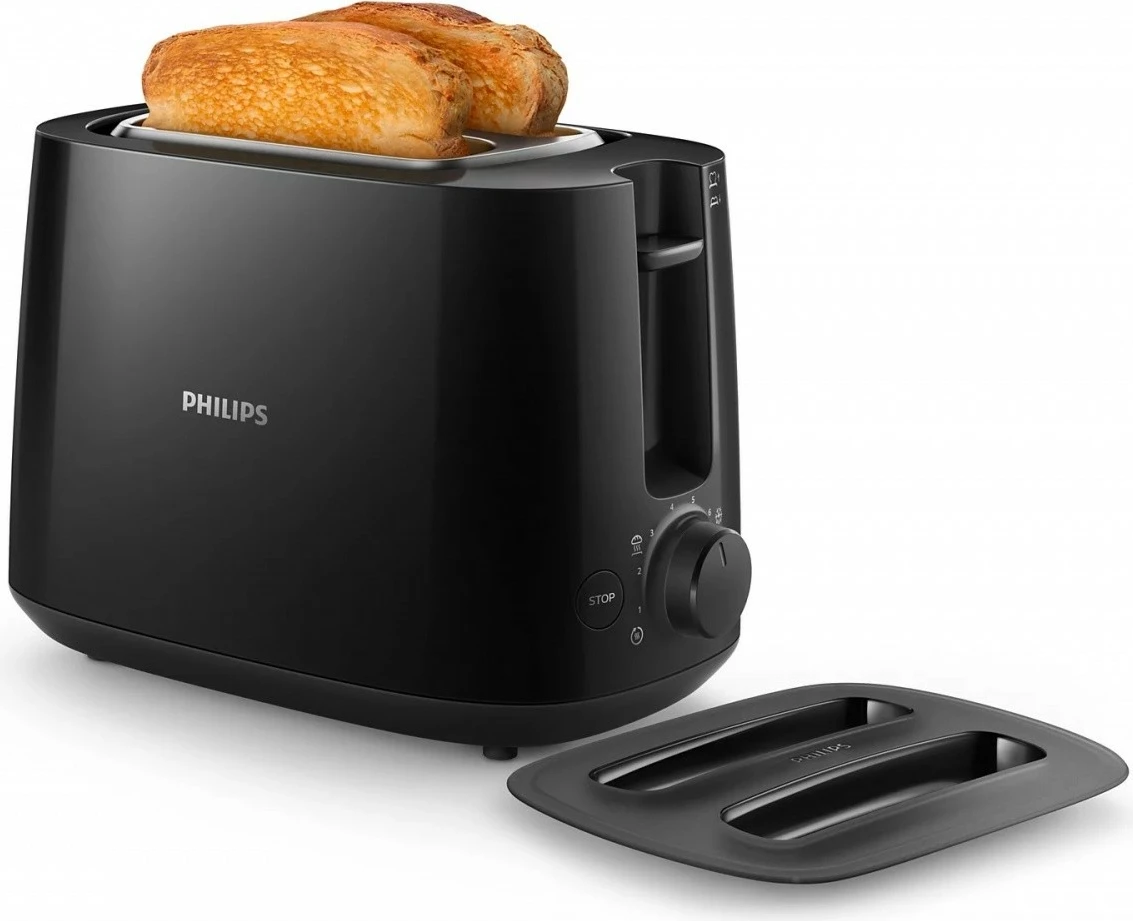 Toaster, 2 rezini, črn Philips HD2582/90