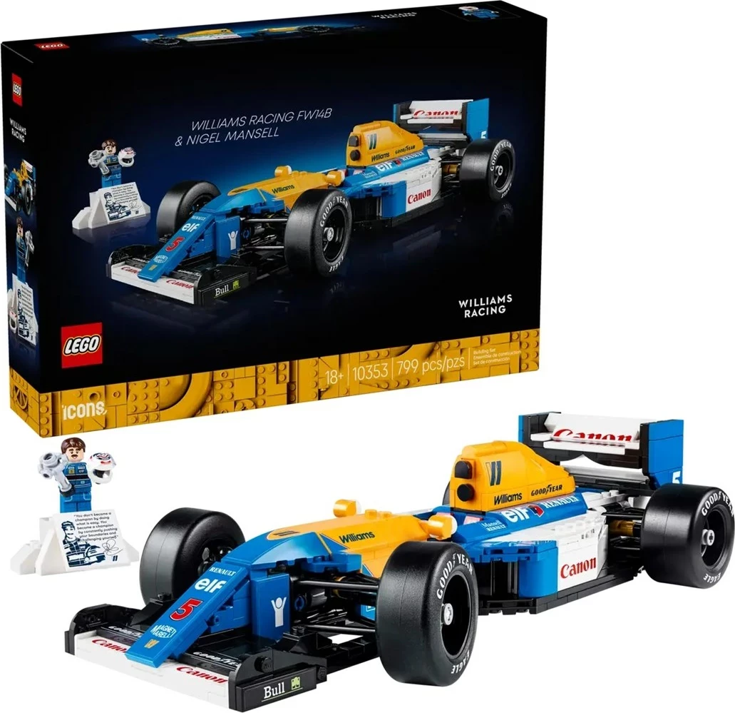 Model Williams Racing FW14B in Nigel Mansell, LEGO ICONS 10353, 799 kosov