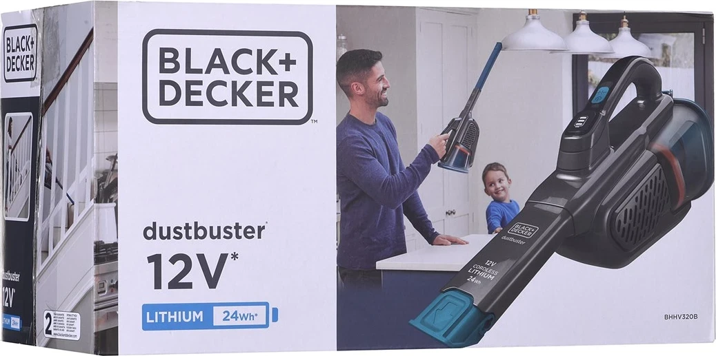 Prenosni sesalnik BLACK+DECKER BHHV320B-QW, 12 V, črn