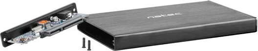 Ohišje za HDD Natec Rhino Go, USB 3.0, 2,5", sivo