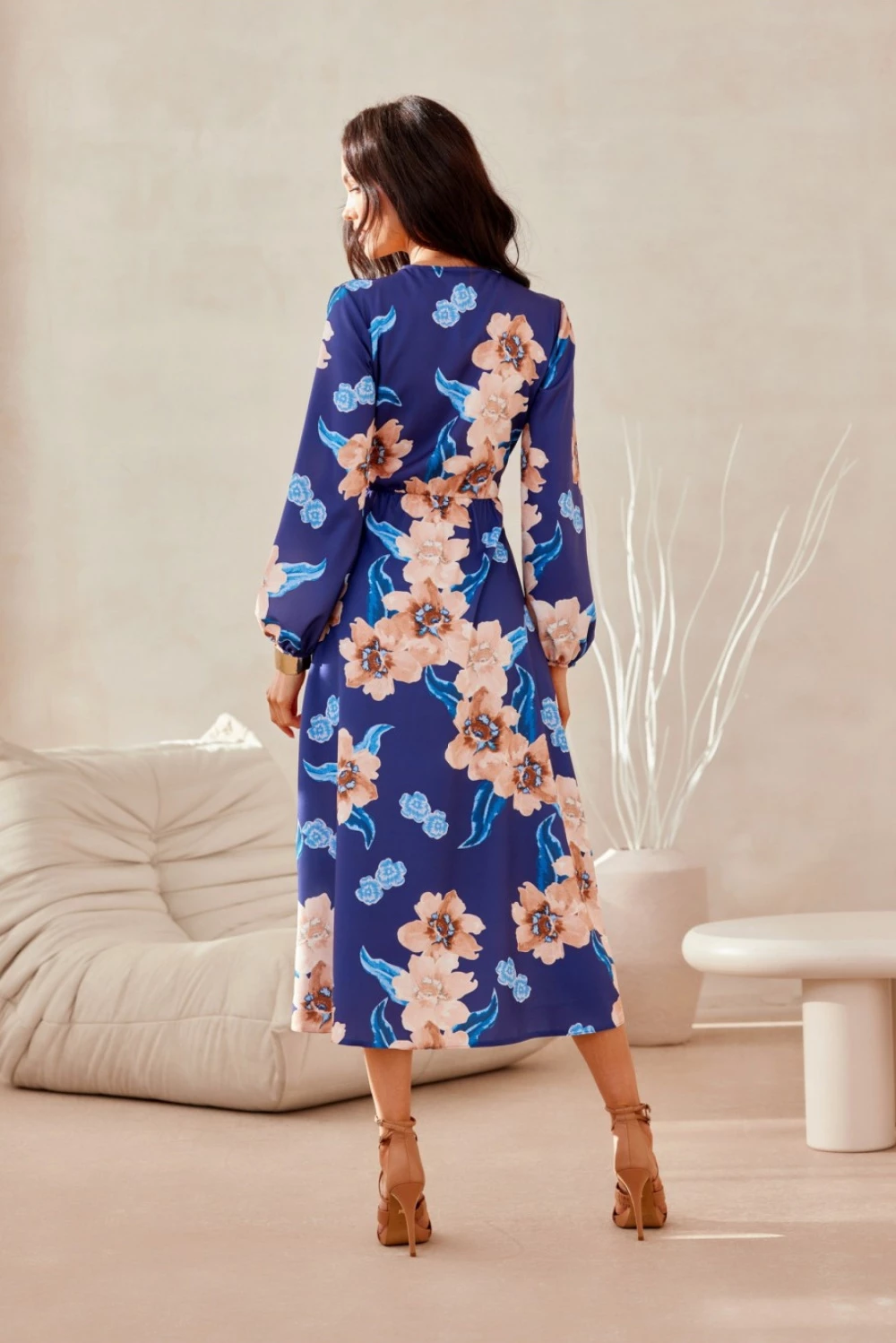 Midi obleka, Roco Fashion 206974, večbarvna