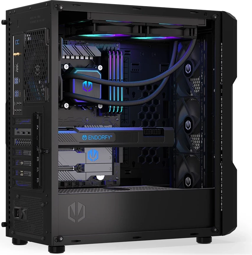 Hladilnik z vodnim hlajenjem za procesor ENDORFY Navis F240 ARGB, 24 cm, črn