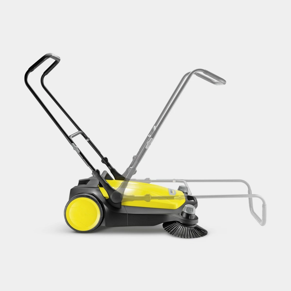 Ročni čistilec s krtačami Karcher S 6 Twin 1.766-460.0, širina 860 mm, posoda 38 L, 3000 m²/h, črno/rumen, set 2 stranski krtači