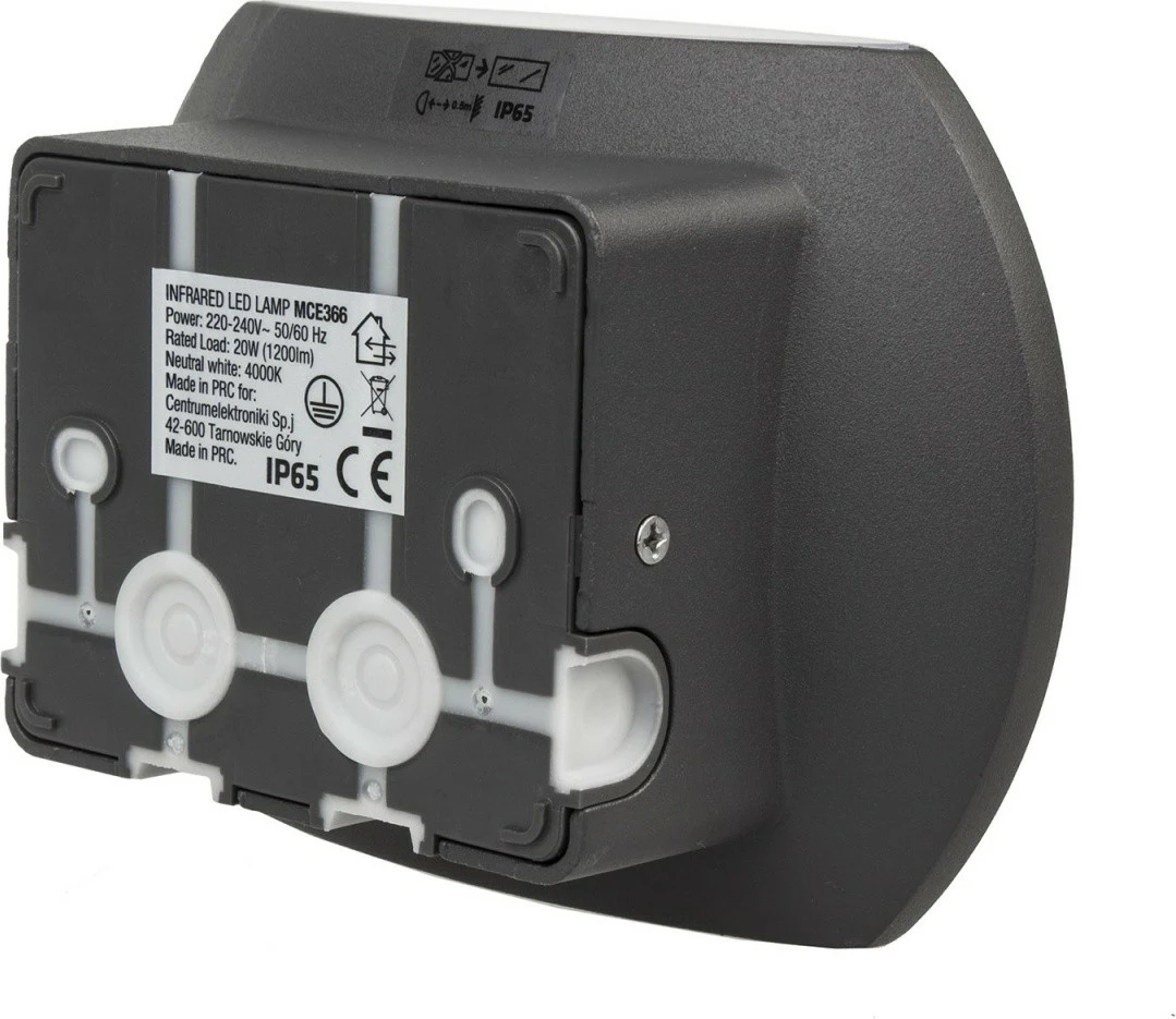 Stenska LED svetilka Maclean MCE366, 20 W 1600 lm IP65 4000K, siva