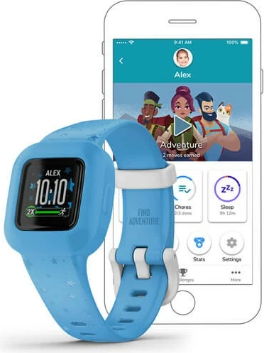 Pametna ura za otroke Garmin Vivofit jr. 3, MIP, modra z zvezdicami