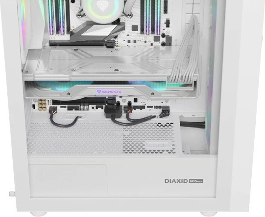 Računalniško ohišje Natec Genesis Diaxid 605 ARGB, Midi Tower, belo