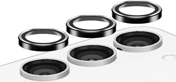 Zaščita za kamero PanzerGlass Hoops za Samsung Galaxy S23 FE, črno aluminijasto ohišje