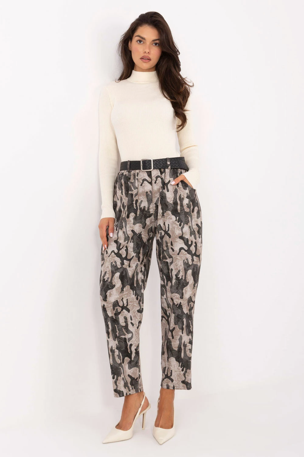 Hlače za ženske Italy Moda 218438, bež