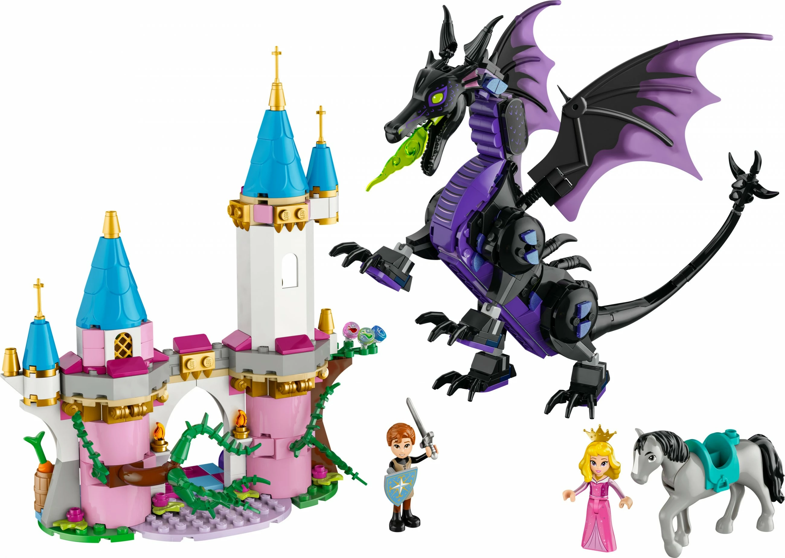 Set gradnje Disney Princess Malefiz kot zmaj LEGO 43240, večbarven