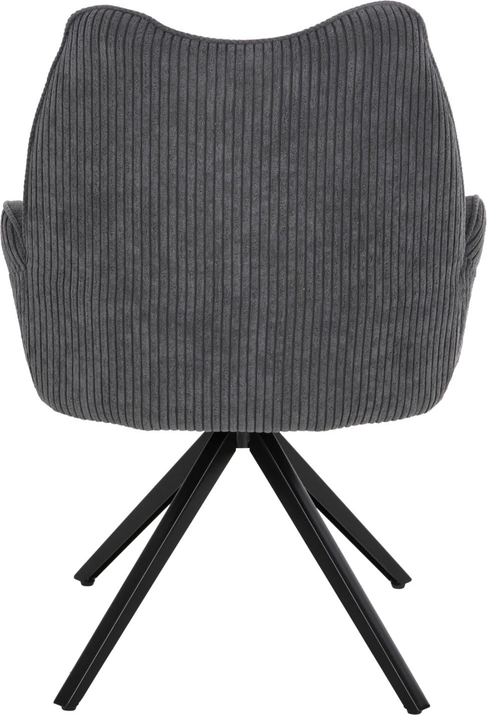 Jedilni naslanjač SHAI FH9844.03 sivo blago-črna kovinska osnova 61x63x93Hcm, set 2 kosov