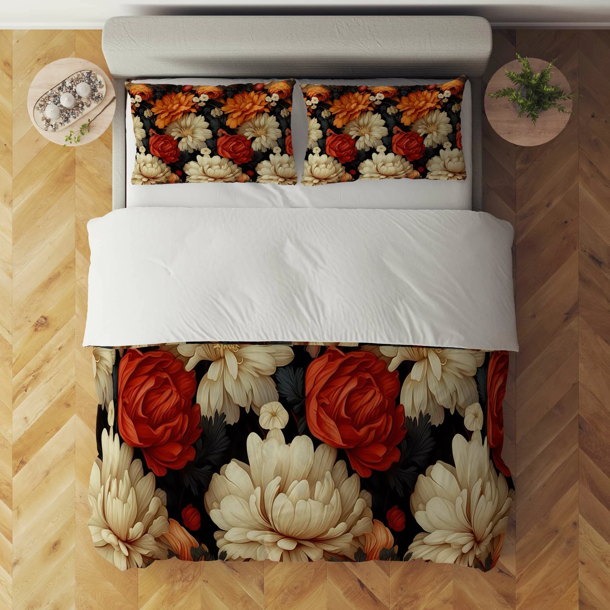 Cvetlično večbarvni set prevlek za dvojno odejo, L'essentiel, FLW_DVT25-27