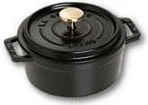 Cocotte iz litega železa Staub 0,4 L, 12 cm, črno
