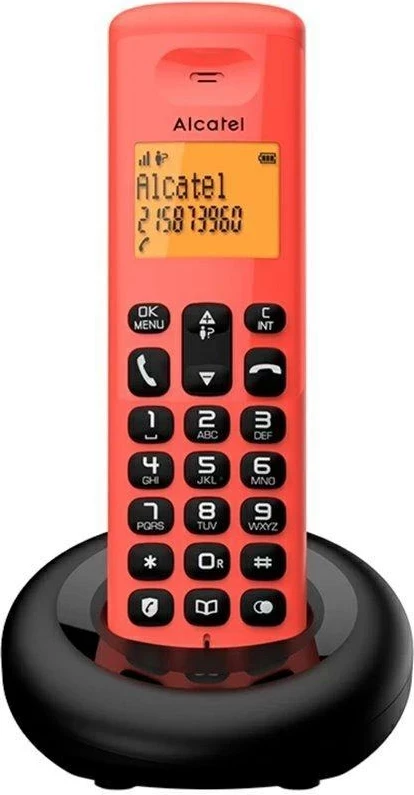 Brezžični telefon Alcatel E160, rdeč