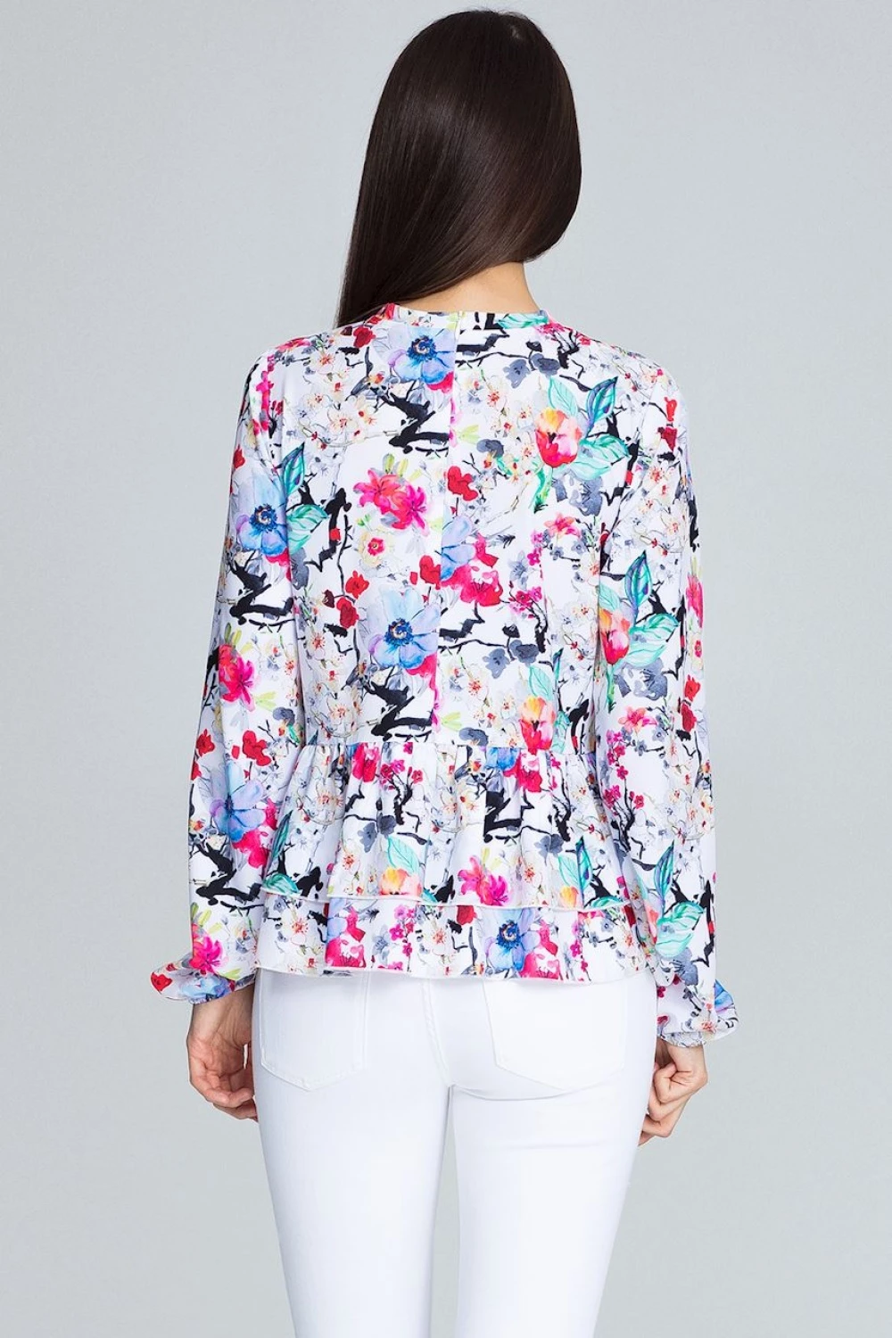 Bluza z večbarvnim cvetličnim vzorcem, Figl model 116240, večbarvna
