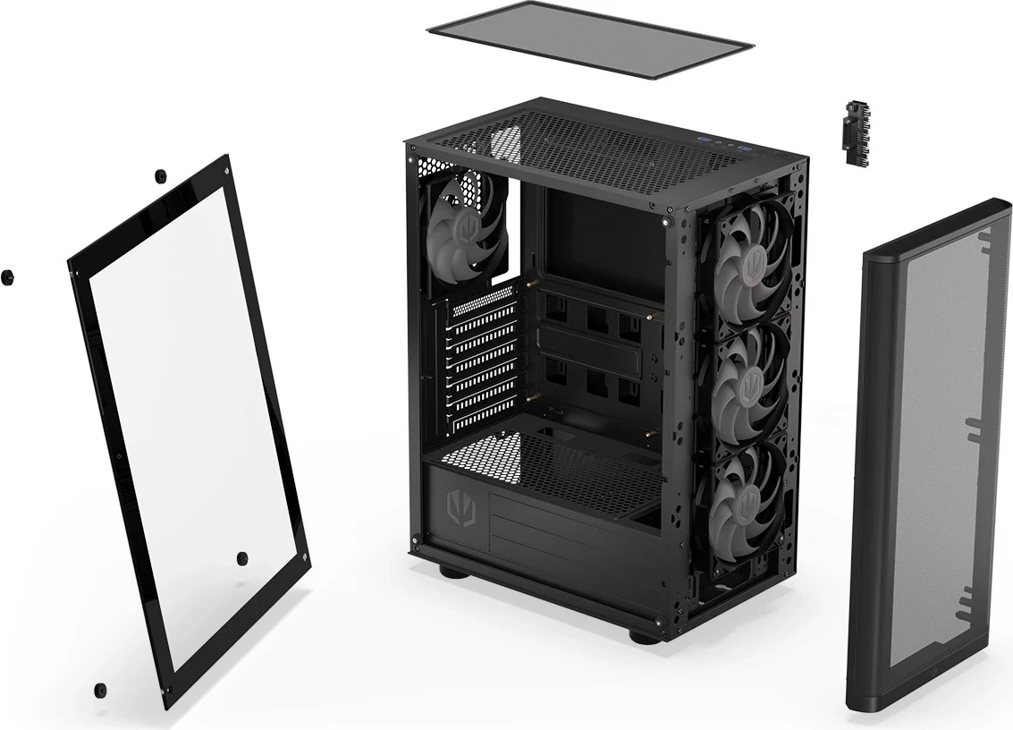 Kasa Endorfy Ventum 200 ARGB, črna