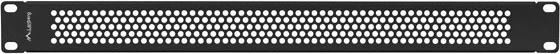 Perforiran panel 1U za omaro 19 inch, LANBERG, črn
