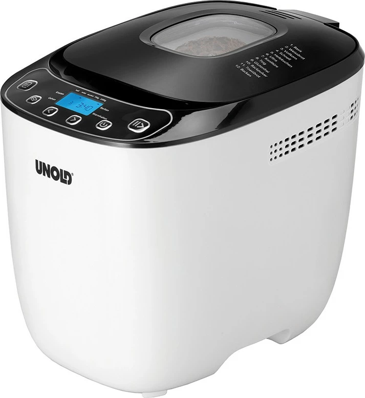 Peka kruha, programabilni timer, kontrola zapečenosti, ogrevanje, pogledno okno, UNOLD 68010, 1 kg, bela
