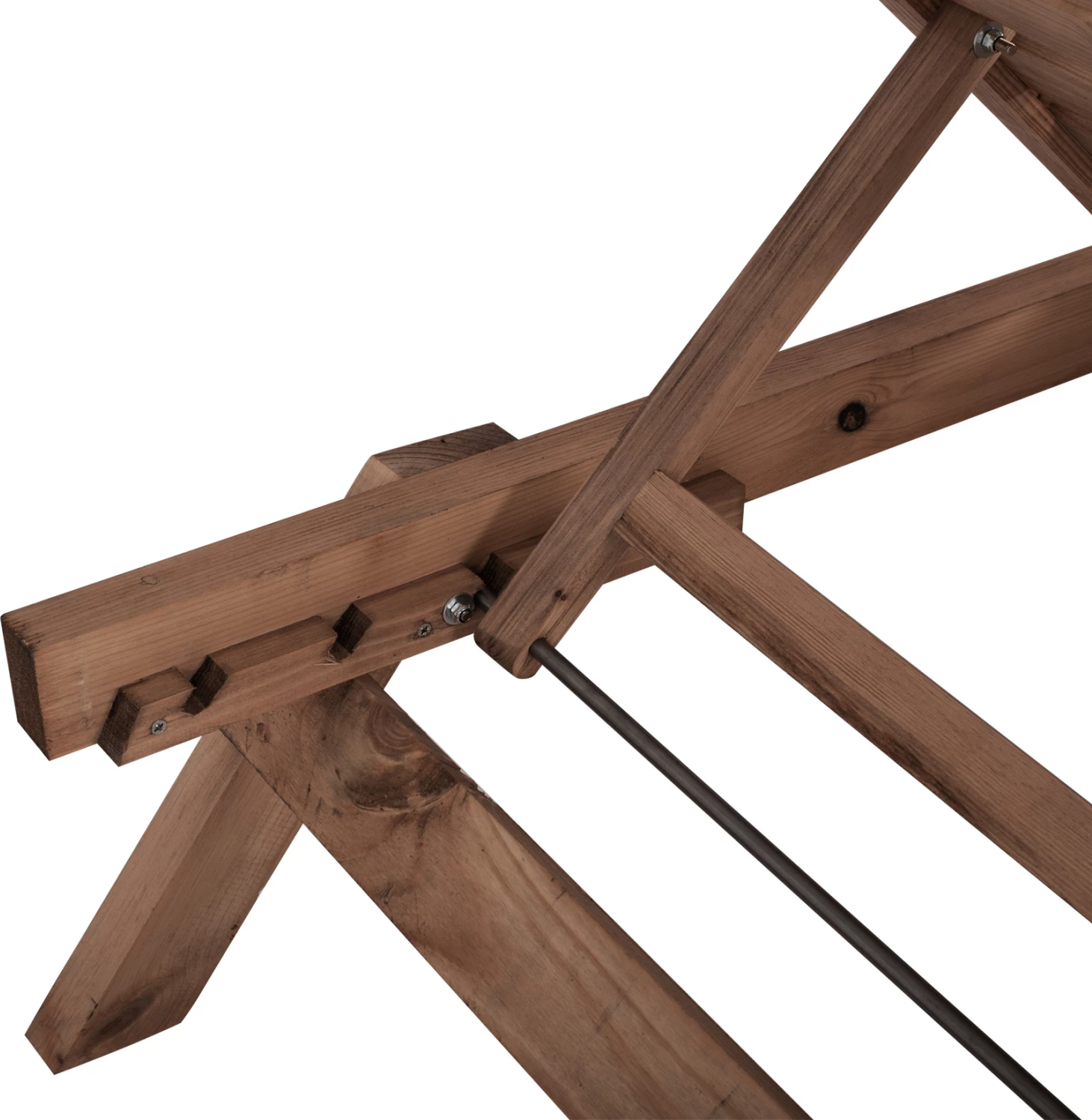 Profesionalni ležalnik FH11431.01 iz jelovine v odtenku oreha 72x196x29-84H cm