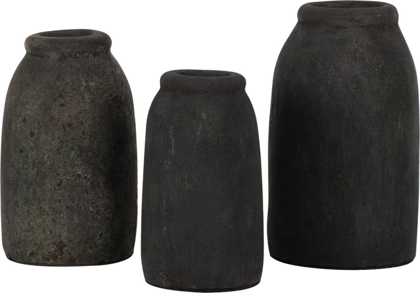 Dekorativne vaze 3 kosi FH7711 v terakoti fosilno siva