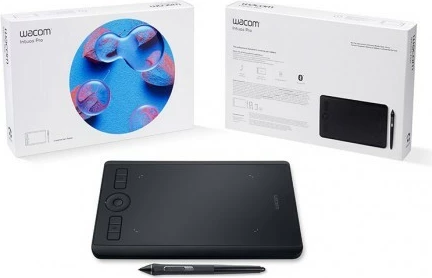 Grafična tablica, Wacom Intuos Pro S, brezžična, 460 g, USB, črna