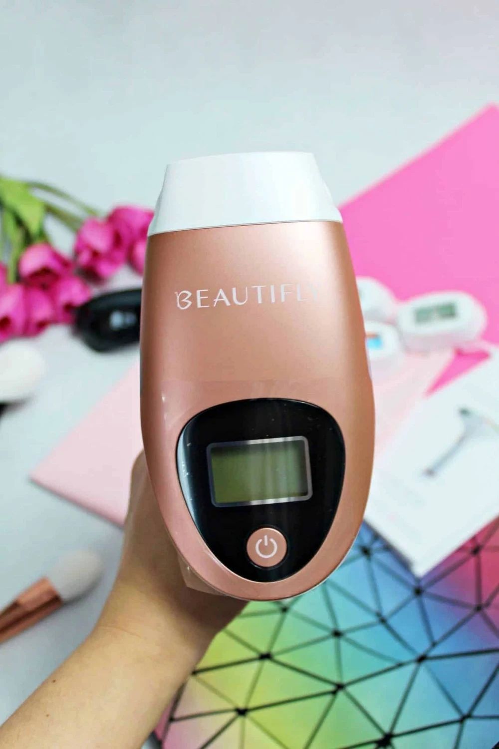 Depilator IPL Beautifly B-Shine PRO, 500000 utripov, 5 stopnje, belo-zlato