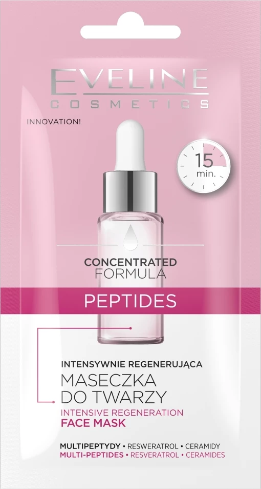 Obnovitvena maska za obraz Eveline Cosmetics Peptides, 8 ml