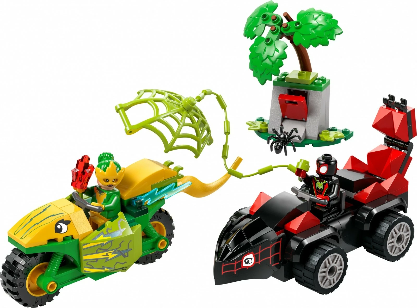 Igralni komplet z gradniki LEGO Marvel 11198 Chase After Electro in Dinosaur Vehicle, 124 kosov