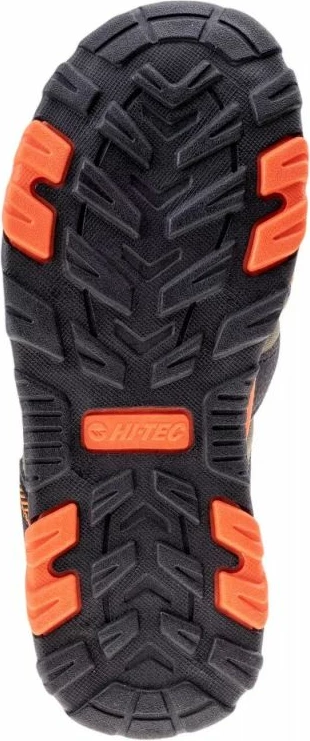 Sandali za fante, črni z zelenimi in oranžnimi detajli Hi-Tec