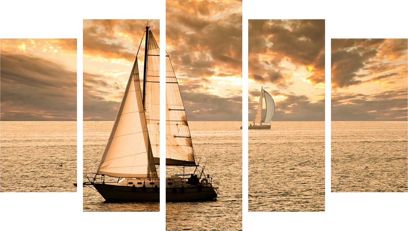 Deska pet kosov MDF sončni zahod jadranje FH7206.01 100X0,3X60 cm