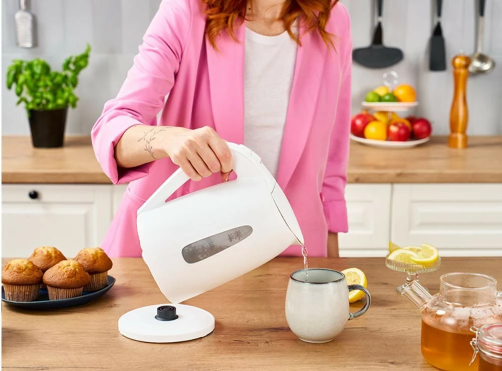 Električni čajnik Lafe Essential, 1,7 L, 2200 W, bel