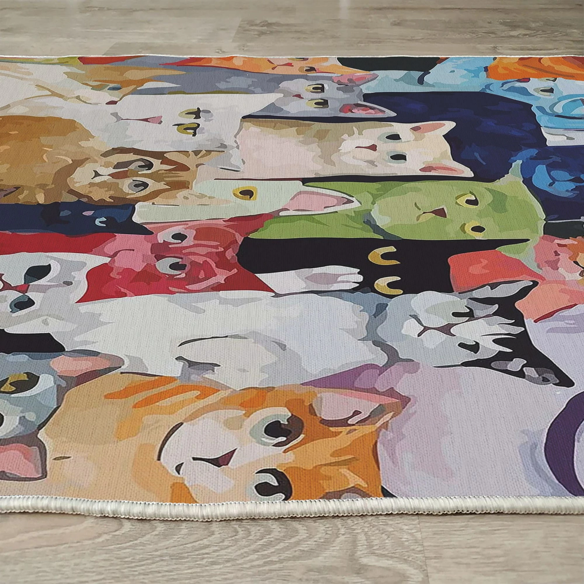 Preproga z motivom mačke, večbarvna, 160 x 230 cm, Woopamuk238