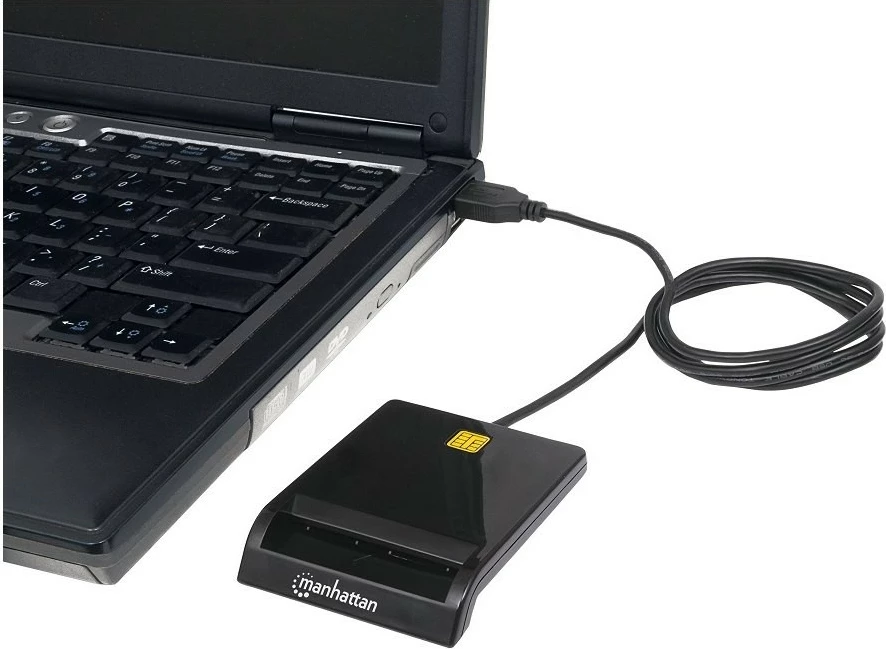Bralnik pametnih kartic Manhattan 102049, USB 2.0, črn